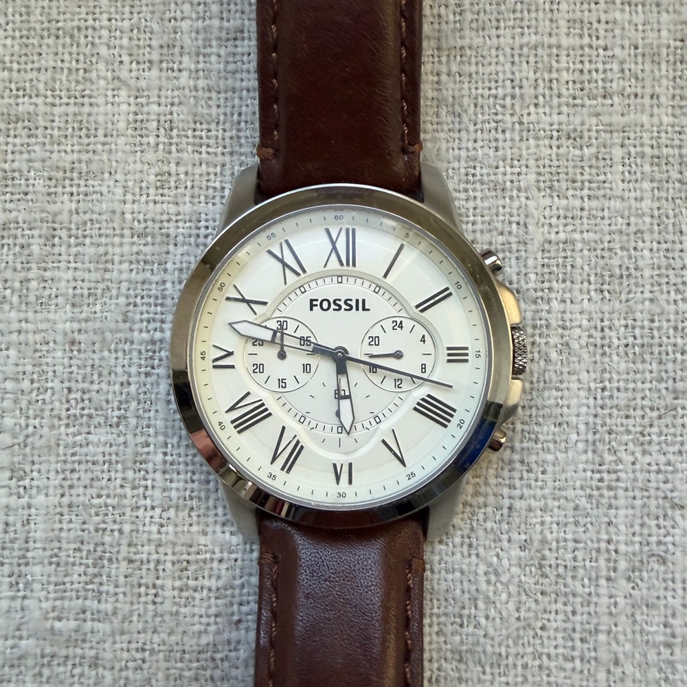 Fossil Brown Leather Strap Watch